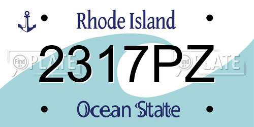 2317PZ Rhode Island License Plate