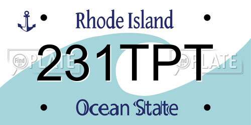 231TPT Rhode Island License Plate