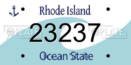 23237 Rhode Island License Plate