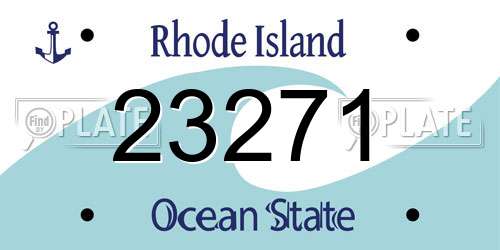 23271 Rhode Island License Plate