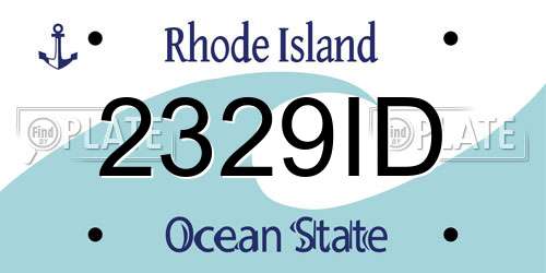 2329ID Rhode Island License Plate
