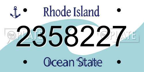 2358227 Rhode Island License Plate