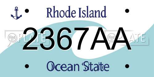 2367AA Rhode Island License Plate