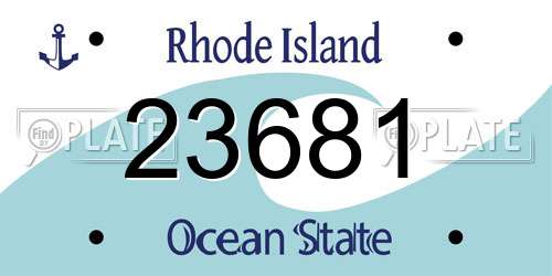 23681 Rhode Island License Plate