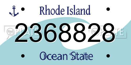 2368828 Rhode Island License Plate