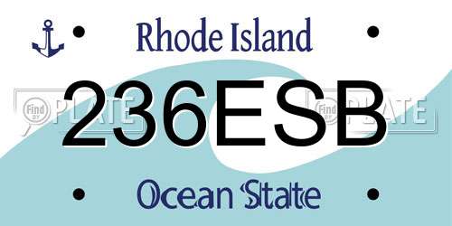 236ESB Rhode Island License Plate
