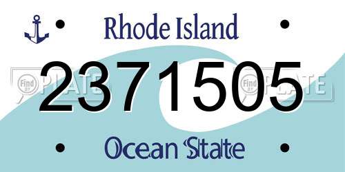 2371505 Rhode Island License Plate
