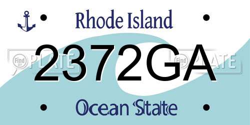 2372GA Rhode Island License Plate