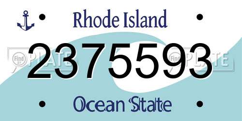 2375593 Rhode Island License Plate
