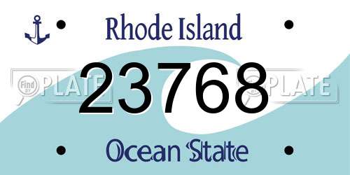 23768 Rhode Island License Plate