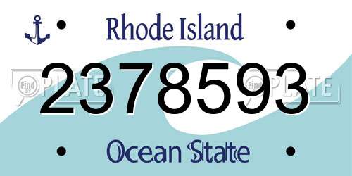 2378593 Rhode Island License Plate