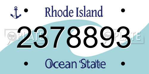 2378893 Rhode Island License Plate