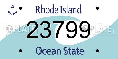 23799 Rhode Island License Plate