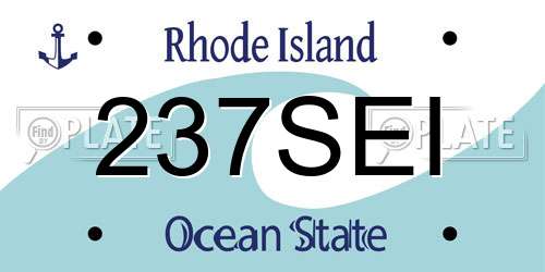 237SEI Rhode Island License Plate