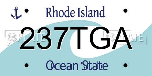 237TGA Rhode Island License Plate