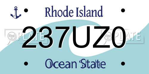237UZ0 Rhode Island License Plate