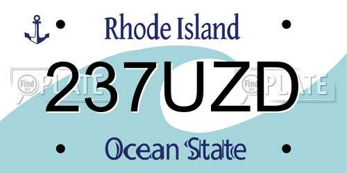 237UZD Rhode Island License Plate
