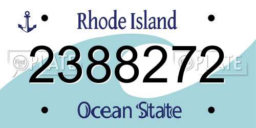 2388272 Rhode Island License Plate