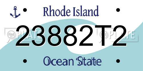 23882T2 Rhode Island License Plate