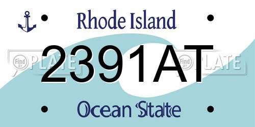 2391AT Rhode Island License Plate