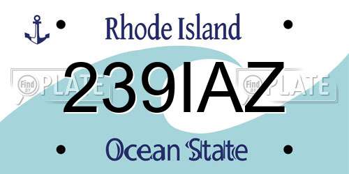 239IAZ Rhode Island License Plate