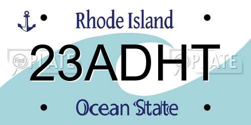 23ADHT Rhode Island License Plate