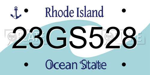 23GS528 Rhode Island License Plate