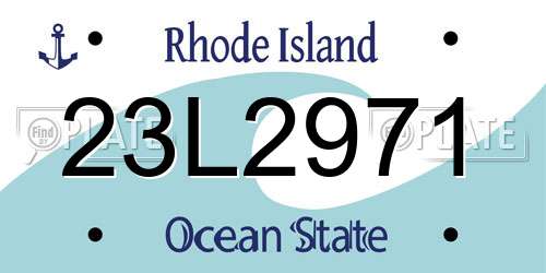 23L2971 Rhode Island License Plate