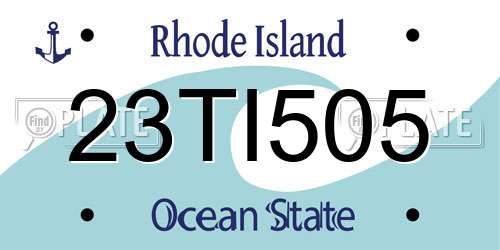 23TI505 Rhode Island License Plate
