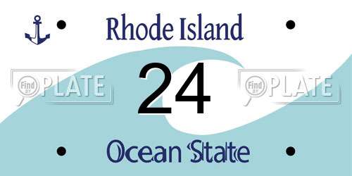 24 Rhode Island License Plate