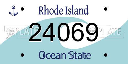 24069 Rhode Island License Plate