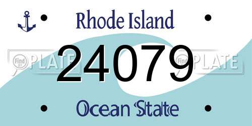 24079 Rhode Island License Plate