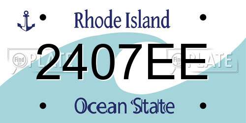 2407EE Rhode Island License Plate