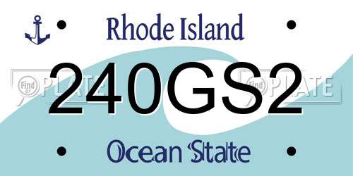240GS2 Rhode Island License Plate