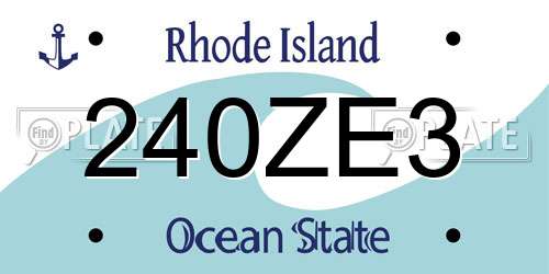 240ZE3 Rhode Island License Plate