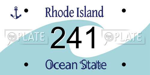 241 Rhode Island License Plate