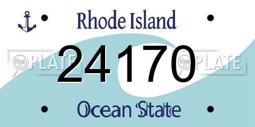 24170 Rhode Island License Plate