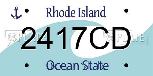 2417CD Rhode Island License Plate