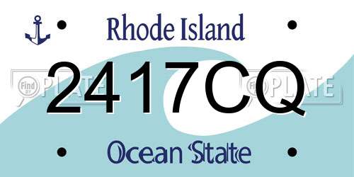 2417CQ Rhode Island License Plate