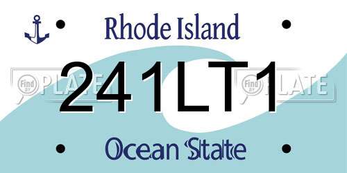 241LT1 Rhode Island License Plate