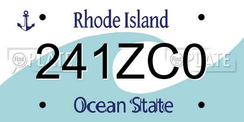 241ZC0 Rhode Island License Plate