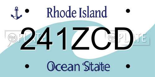 241ZCD Rhode Island License Plate