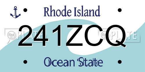 241ZCQ Rhode Island License Plate