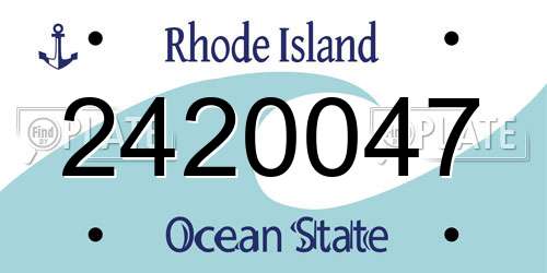 2420047 Rhode Island License Plate