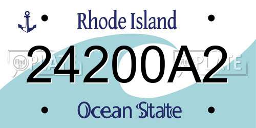 24200A2 Rhode Island License Plate