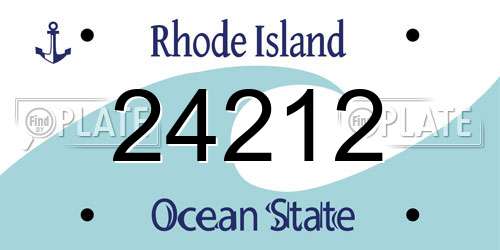24212 Rhode Island License Plate