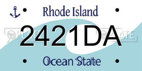 2421DA Rhode Island License Plate