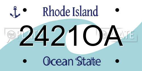 2421OA Rhode Island License Plate