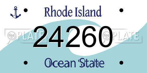 24260 Rhode Island License Plate