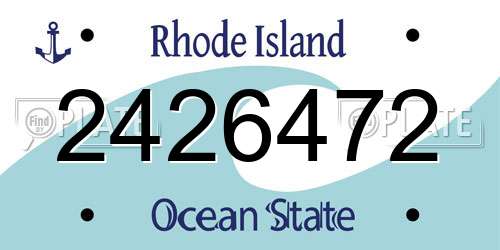 2426472 Rhode Island License Plate